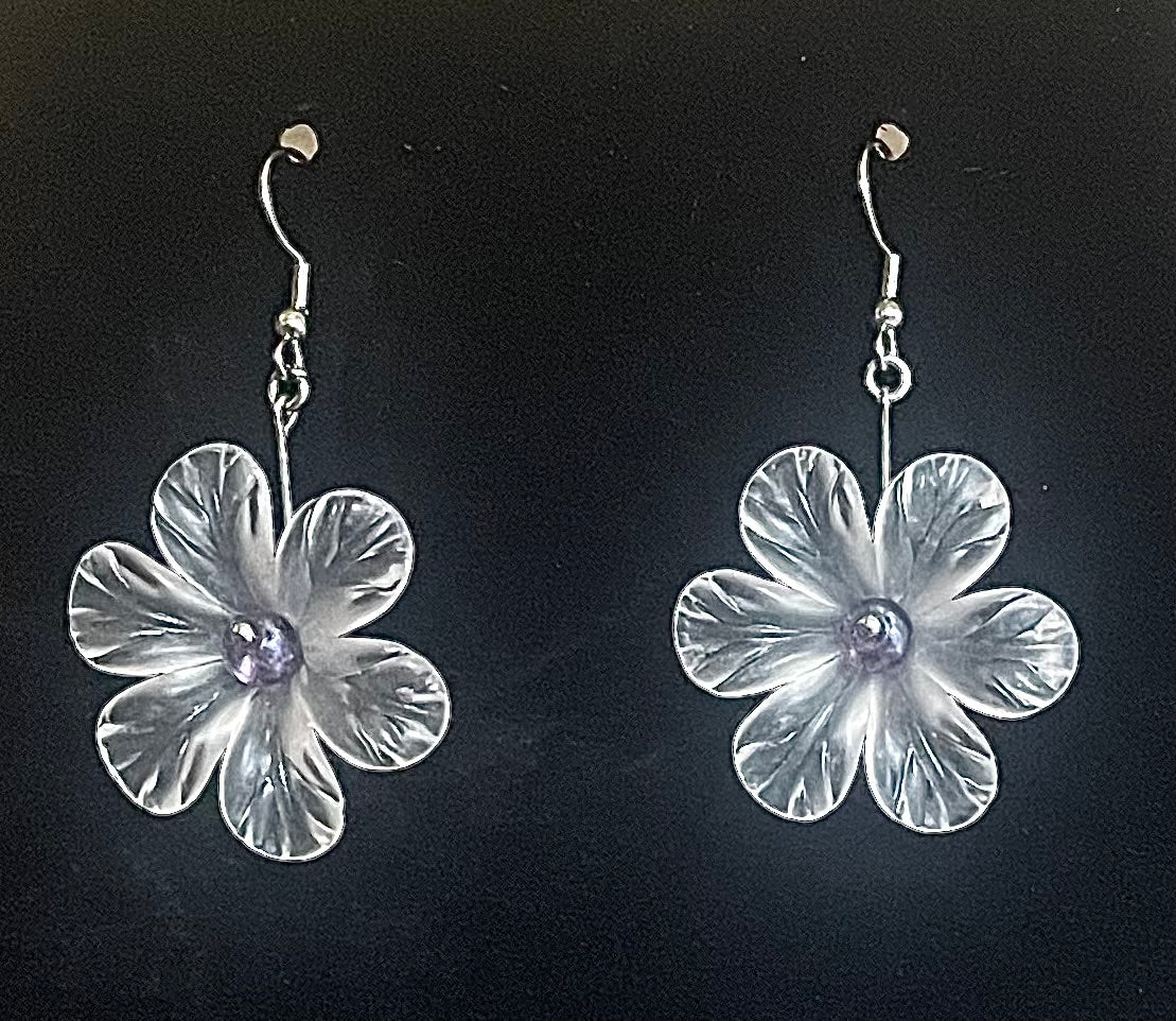 Glass Flower Earrings