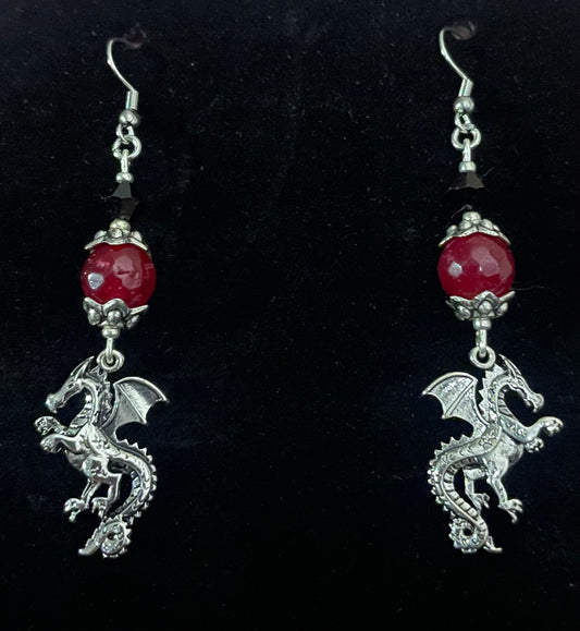 Gothic Dragon Earrings